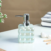 Pastel Blue Glossy Cloud-Inspired Ceramic Soap Dispenser